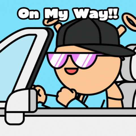 Driving On My Way GIF by Quirk Life Studios