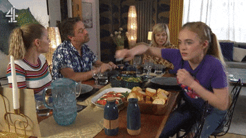 Dinner Table GIF by Hollyoaks