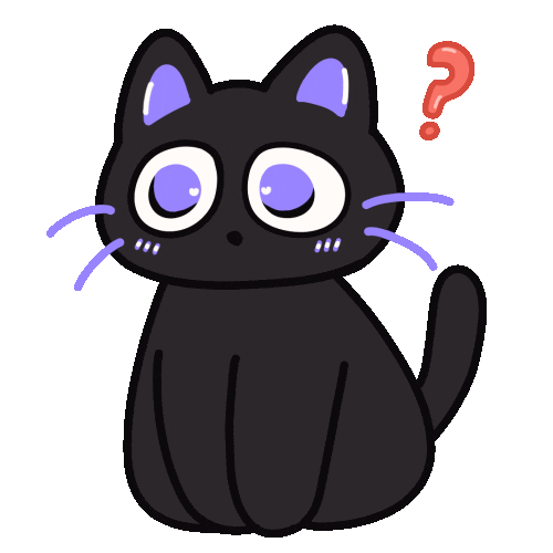Black Cat Mimi Sticker by shichisōru
