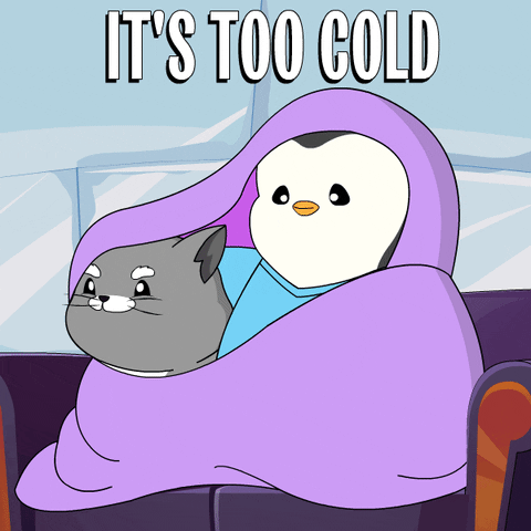 Snuggling Cold Weather GIF by Pudgy Penguins