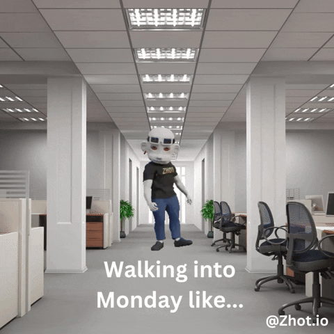 Office Happy Monday GIF by Zhot