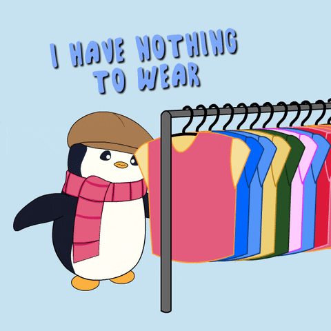 Question What Do I Wear GIF by Pudgy Penguins