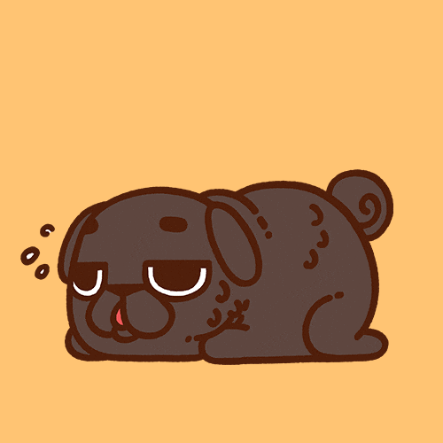 Melt Melting GIF by Puglie Pug