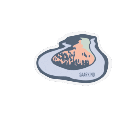 Saarschleife Sticker by SAARKIND