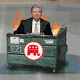 Lindsey Graham GOP dumpster fire motion meme