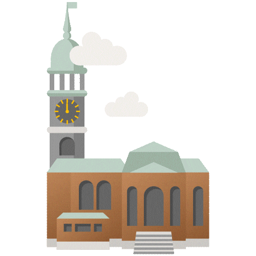 Clock Tower Church Sticker