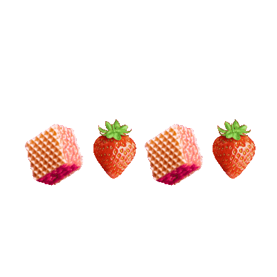 Pink Strawberry Sticker by loacker