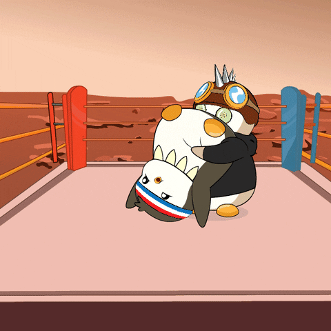 Wrestle Roman Reigns GIF by Pudgy Penguins