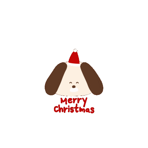 Merry Christmas Dog Sticker