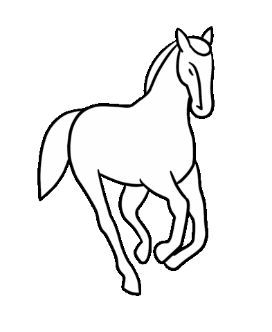 White Horse Sticker by Anni Bernet