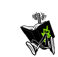 Black Book Drawing Sticker