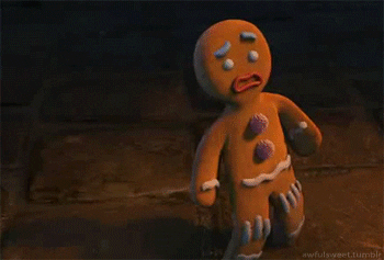 Scared Gingerbread Man GIF - Find & Share on GIPHY