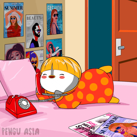 Girl Calling GIF by Pengu Asia