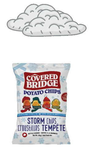 Potato Chips Snow Sticker by Covered Bridge Chips