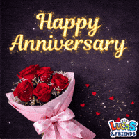 Happy Anniversary Celebration GIF by Lucas and Friends by RV AppStudios