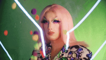 MissPetty_music party gay drag confetti GIF