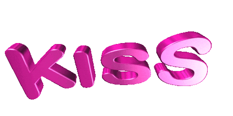 text kiss Sticker