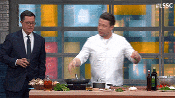 Stephen Colbert Cooking GIF by The Late Show With Stephen Colbert