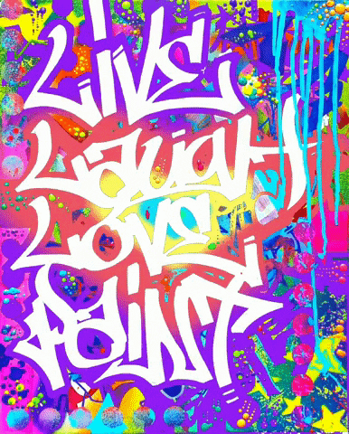 Rennick138 live laugh love paint GIF