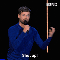 British Shut Up GIF by Netflix Is a Joke