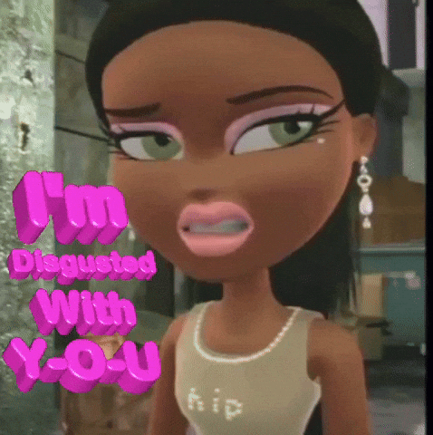 Disgusted Black Doll GIF