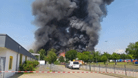 Huge Fire at Refugee Accommodation Center in Dusseldorf