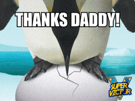 Fathers Day Penguin GIF by SuperVictor