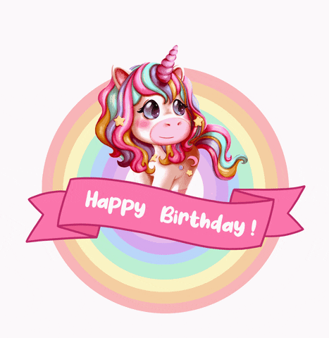 Celebrate Happy Birthday GIF by My Girly Unicorn