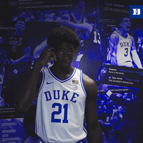 Shocked Duke University GIF by Duke Men's Basketball