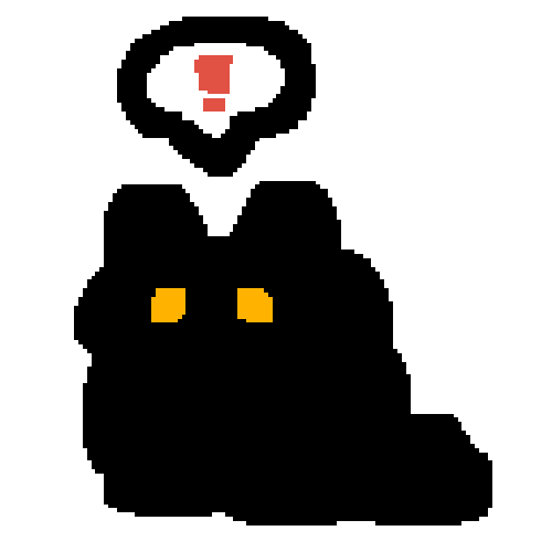 Surprised Black Cat Sticker