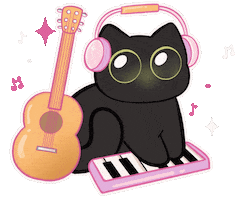 Cat Music Musician Sticker