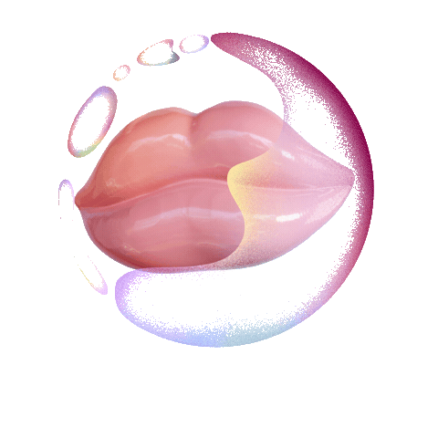 Pink Lips Sticker by Yves Jocham