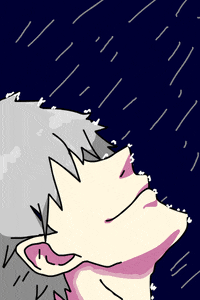 anime rain sad gif
