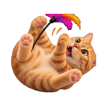 Orange Cat Nala Sticker