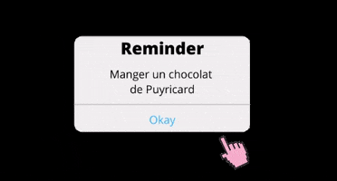 Reminder Memo GIF by Chocolaterie de Puyricard