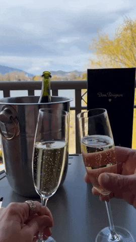 Date Night Cheers GIF by Crystal Hills Organics - Find & Share on GIPHY