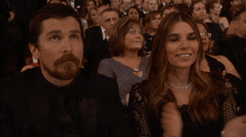 Christian Bale Clapping GIF by The Academy Awards