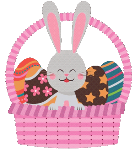 Bunny Easter Surprise Sticker