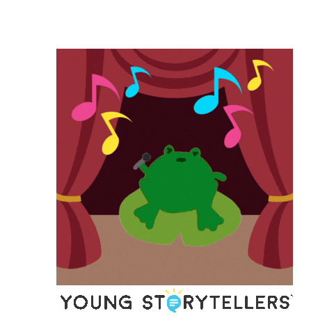 Frog Singing Sticker by Young Storytellers