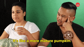 Pumpkin Spice Laughing GIF by BuzzFeed
