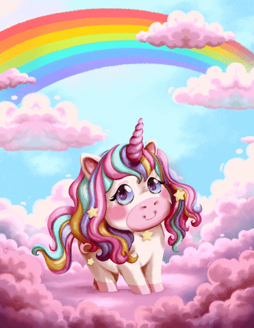 Happy Rainbow GIF by My Girly Unicorn