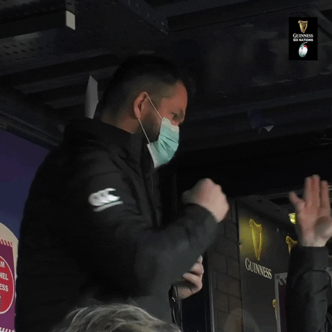 Irish Rugby Fist Bump GIF by Guinness Six Nations