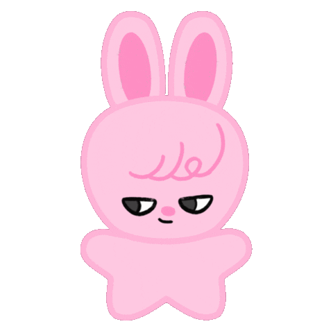 Pink Bunny Sticker by Oh Caroool