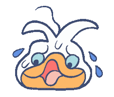 Nervous Duck Sticker by elodie shanta
