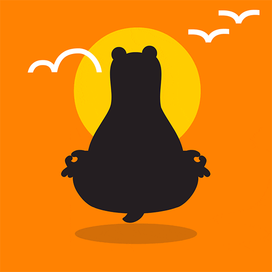 Bear Meditating GIF by Visitpori