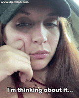 Let Me Think Thinking GIF by Djemilah Birnie