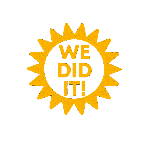We Did It Sunset Sticker by Hersenstichting