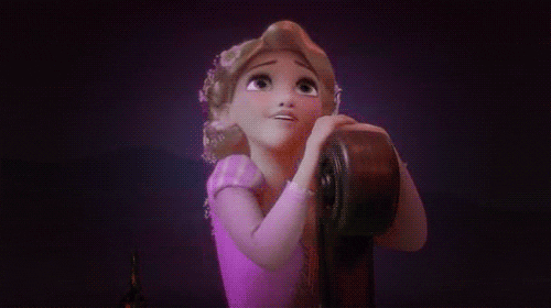 A tangled gif of the main character swooning while leaning on a wooden pillar.
