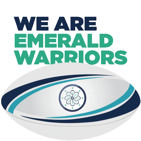 Rugby Teal Sticker by Emerald Warriors RFC