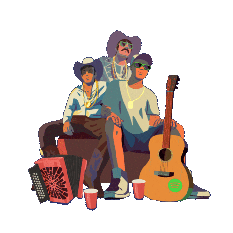 Sombrero Guitarra Sticker by Spotify México